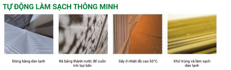 6. Điều hòa 9000BTU Erito N10HS1 2 chiều sở hữu tính năng làm sạch thông minh
