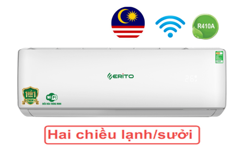 Điều hòa Erito ETI-N15HS1 12000BTU 2 chiều 4 1. Điều hòa Erito ETI-N15HS1 12000BTU với thiết kế nguyên khối chắc chắn