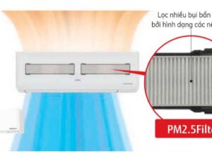 5. Máy lạnh Fujitsu ASAG09CPTA-V sở hữu hệ thống lọc bụi mịn PM2.5 tinh lọc không khí, bảo vệ sức khỏe