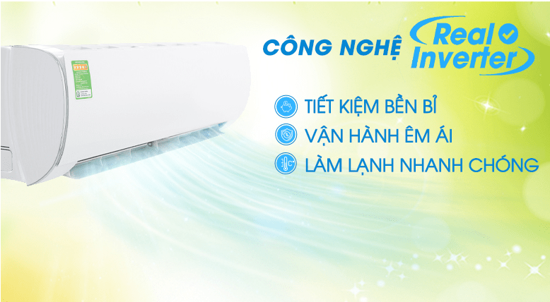 Tiết kiệm điện hiệu quả nhờ công nghệ Real Inverter