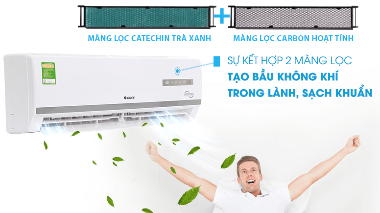 Bộ lọc trà xanh Catechin và Carbon hoạt tính khử sạch vi khuẩn