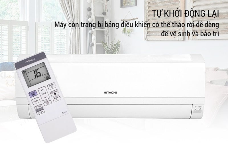 Điều hòa Hitachi RAS-XJ24CKV 24000BTU 1 chiều inverter 12 9. Máy lạnh Hitachi RAS XJ24CKV có tính năng tự khởi động lại
