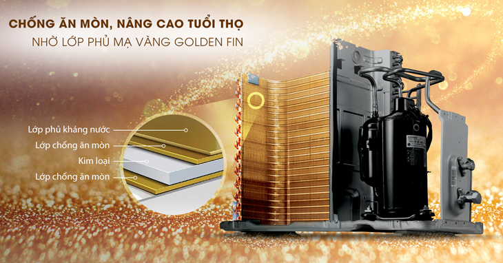 Điều hòa LG 9000 BTU B10API 2 chiều inverter 10 Công nghệ độc quyền GoldFin của máy lạnh LG mang tới độ bền thách thức thời gian