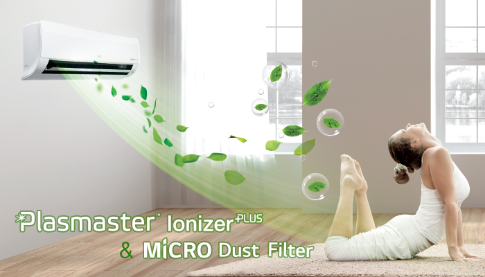 Điều hòa LG 9000BTU V10APH2 1 chiều inverter 9 Đột phá với công nghệ thanh lọc không khí Plasmaster™ Ionizer+ của điều hoà LG