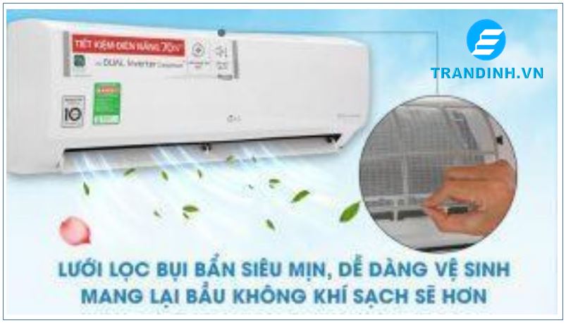 Điều hòa LG có tốt không? Ưu nhược điểm | Có tiết kiệm điện 25 Điều hòa LG trang bị tấm lọc kháng khuẩn siêu mịn nhiều lớp giúp loại bỏ hoàn toàn vi khuẩn, virus