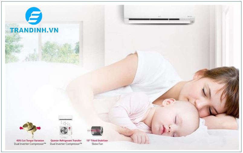 Điều hòa LG có tốt không? Ưu nhược điểm | Có tiết kiệm điện 28 Điều hòa LG vận hành êm ái cho giấc ngủ sâu, giấc ngủ khỏe với động cơ BLDC