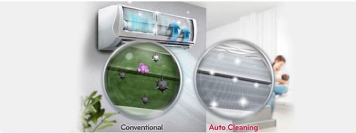 5. Máy lạnh LG V10APIUV có chế độ tự động làm sạch tăng tuổi thọ cho máy