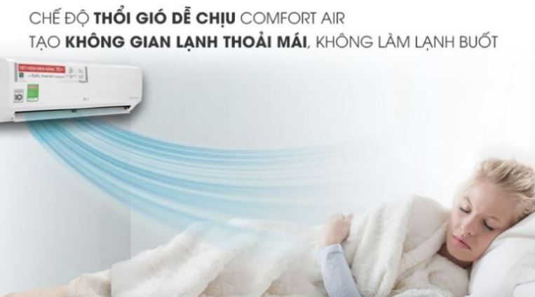 4. Máy lạnh LG V13APFUV nhập khẩu có chế độ thổi gió dễ chịu Comfort Air