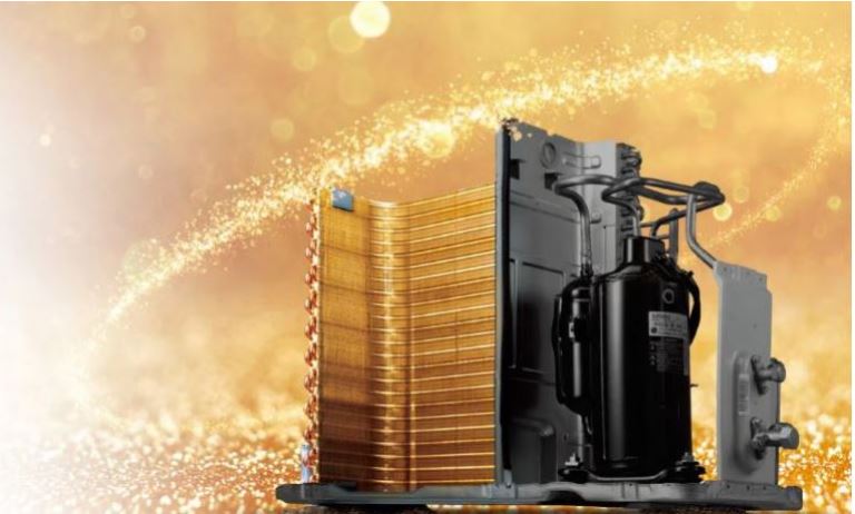 9. Máy lạnh LG chính hãng có dàn tản có lớp phủ chống ăn mòn Gold Fin bền bỉ