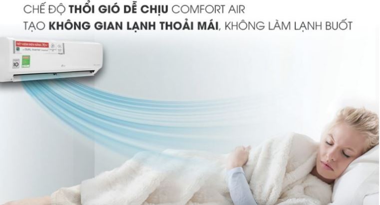 5. Máy lạnh LG V13APIUV nhập khẩu có chế độ thổi gió dễ chịu Comfort Air
