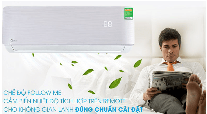 Điều hoà Midea Inverter 1 HP MSAB-10CRDN8 9 5. Tính năng Follow me thông minh trên điều hoà Midea MSAB-10CRDN8