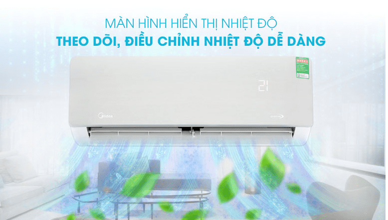 Điều hoà Midea Inverter 1 HP MSAB-10CRDN8 12 8. Màn hình hiển thị nhiệt độ trên dàn lạnh tiện lợi