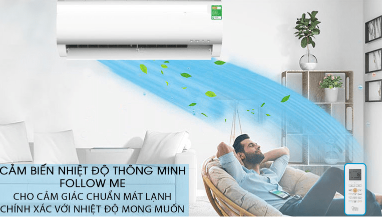 Điều hoà Midea 2 HP MSAF-18CRN8 10 Tính năng Follow Me thông minh