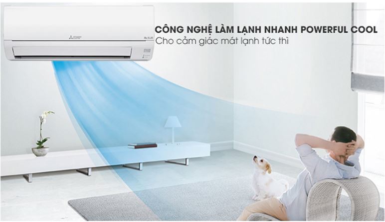 7. Điều hòa 1 chiều Mitsubishi Electric HP25VF làm lạnh nhanh cấp tốc