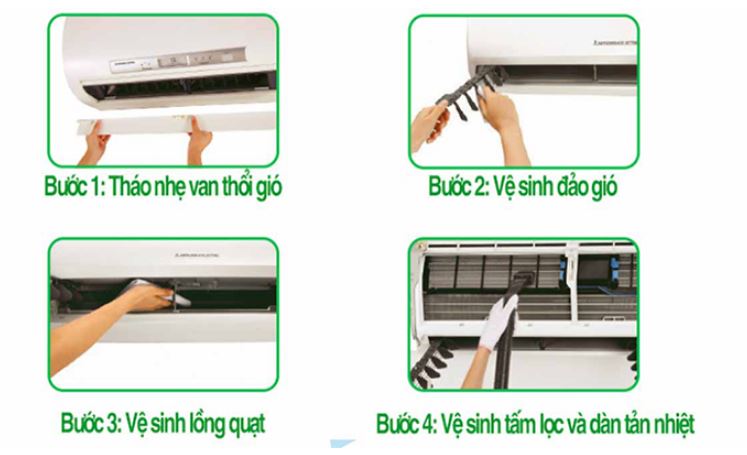 9. Máy lạnh Mitsubishi Electric MS-HP25VF Dễ dàng vệ sinh bảo dưỡng