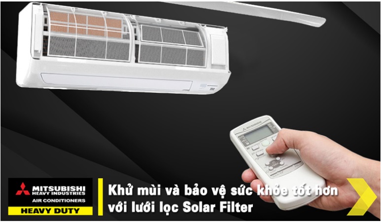 4. Điều hòa Mitsubishi Heavy sở hữu Bộ lọc khử mùi Solar