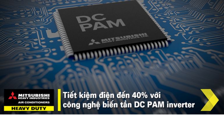 6. Máy lạnh Mitsubishi Heavy SRK10YXP-W5 sở hữu công nghệ biến tần DC PAM inverter - tiết kiệm điện