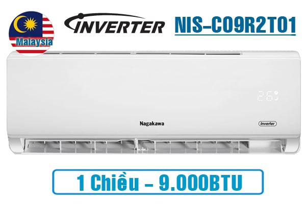 Điều hòa Nagakawa 9000BTU NIS-C09R2T01 1 chiều inverter: Chất lượng và tiết kiệm năng lượng