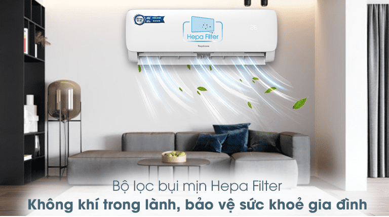 4. Bộ lọc bụi mịn Hepa Filter giúp trong lành bầu không khí, bảo vệ sức khoẻ người dùng