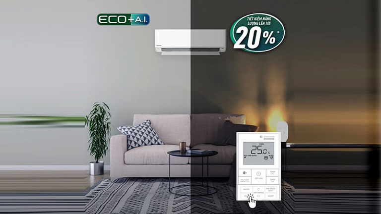 Điều hòa Panasonic 24000BTU U24XKH-8 1 chiều inverter 9 Tiết kiệm 60% điện năng với công nghệ P-Tech inverter kết hợp chế độ ECO-AI