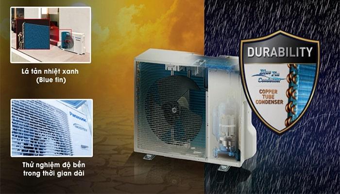 Điều hòa Panasonic 24000BTU XZ24XKH-8 2 chiều inverter 23 Dàn tản nhiệt bằng đồng với độ bền cực cao của máy lạnh Panasonic