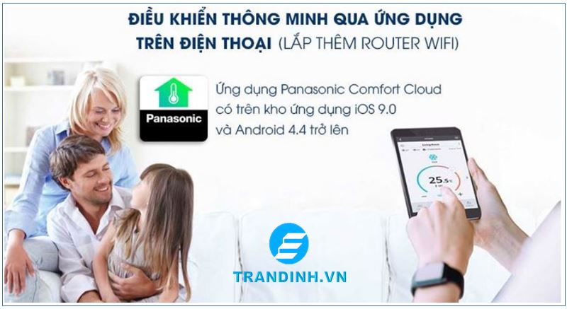 Điều khiển máy lạnh từ xa qua điện thoại (lắp thêm router Wifi)