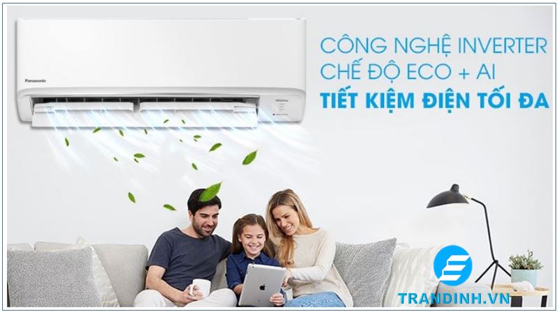 Điều hòa Panasonic trang bị công nghệ Inverter và chế độ Eco tích hợp A.I