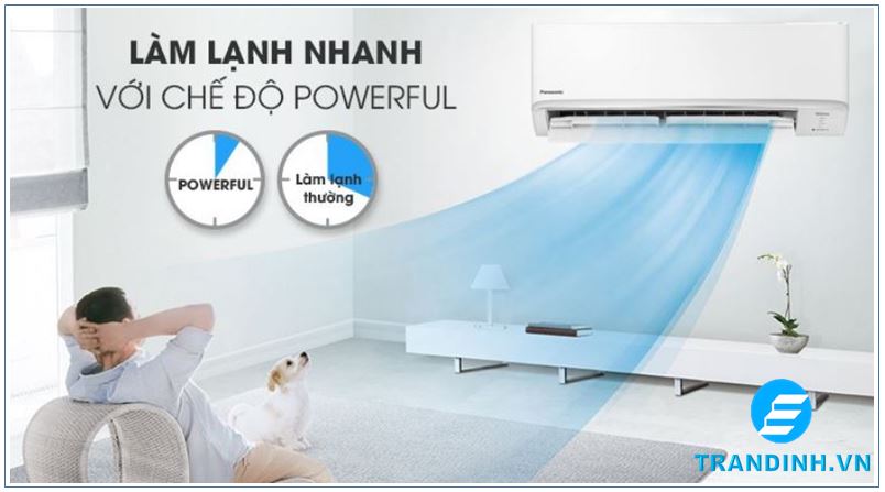 Điều hòa Panasonic làm lạnh nhanh chóng cùng chế độ Powerful