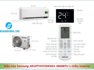 1. Tổng quan Điều hòa Samsung AR10TYHYCWKNSV 9000BTU 1 chiều inverter