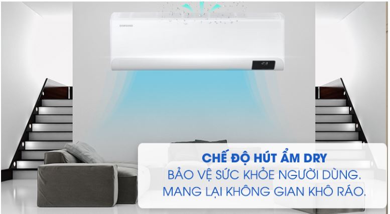 10. Dàn máy lạnh Sam Sung AR13TYHYCWKNSV sở hữu chế độ hút ẩm tiên tiến