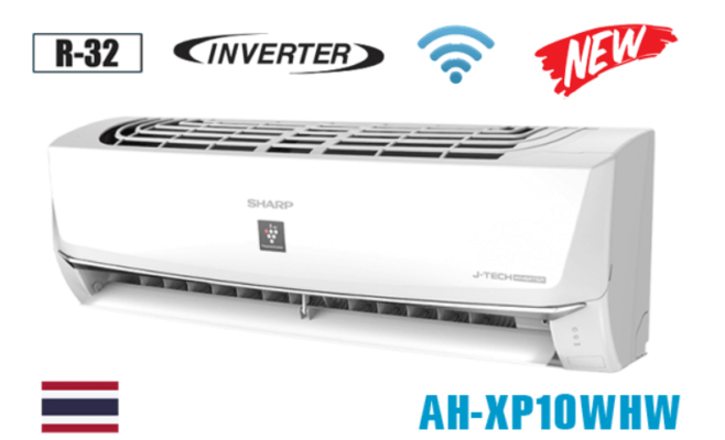 1. AH-XP10WHW | Điều hòa Sharp 9000BTU 1 chiều inverter có thiết kế sang trọng hiện đại