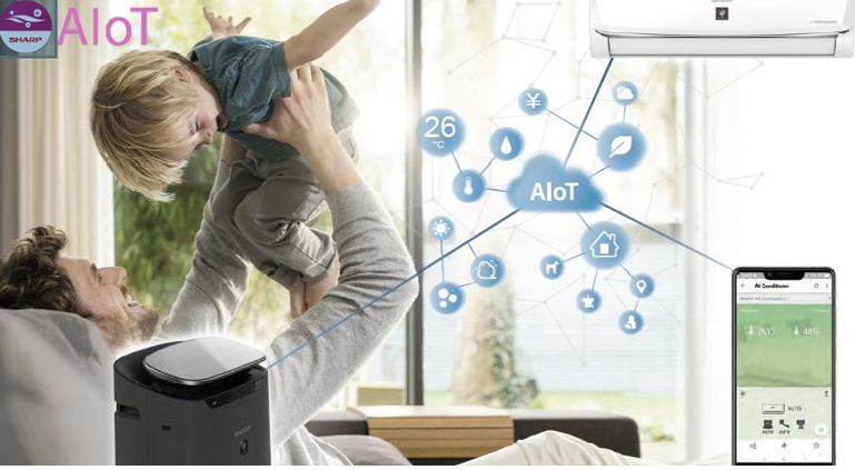 Điều hòa Sharp AH-XP13WHW 12000BTU 1 chiều inverter 5 2. AH-XP13WHW | sở hữu công nghệ kiểm soát không khí, lượng điện tiêu thụ, điều khiển từ xa bằng điện thoại AloT