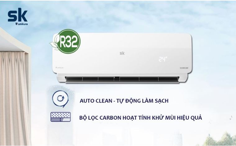 Điều hòa Sumikura APS/APO-H180/Citi 18.000 BTU 2 chiều 11 9. Điều hòa Sumikura APS/APO-H180/Citi sở hữu chức năng tự động làm sạch Auto clean thông minh