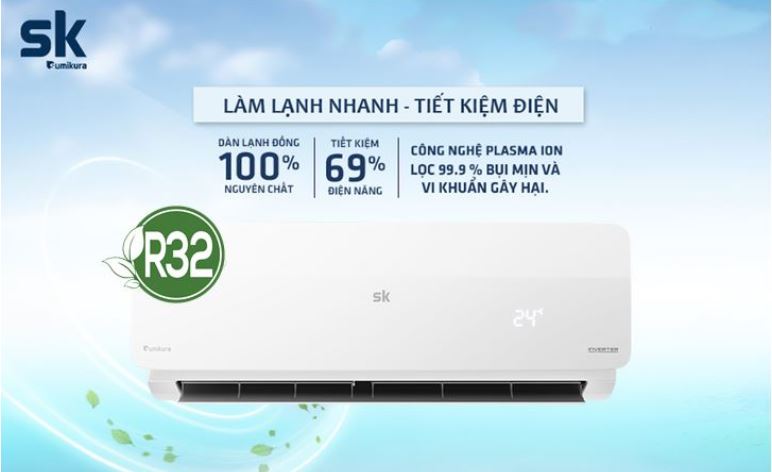 Điều hòa Sumikura APS/APO-H280/Citi 28000BTU 2 chiều 11 8. Máy lạnh 28000BTU Sumikura APS/APO-H280/Citi làm mát siêu tốc