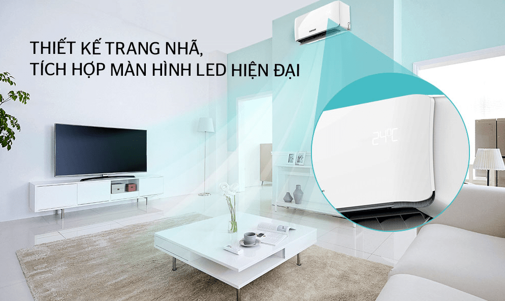Điều hoà Sunhouse 9000BTU SHR-AW09C310 4 1. Điều hoà Sunhouse 9000BTU SHR-AW09C310 có thiết kế sang trọng, hiện đại