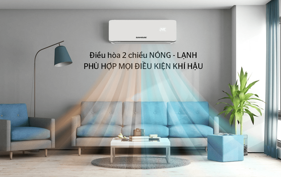 Điều hoà Sunhouse 2 chiều 9000BTU SHR-AW09H310 5 1. Điều hoà Sunhouse 1HP SHR-AW09H3102 tích hợp 2 tính năng làm lạnh/sưởi ấm tiện lợi