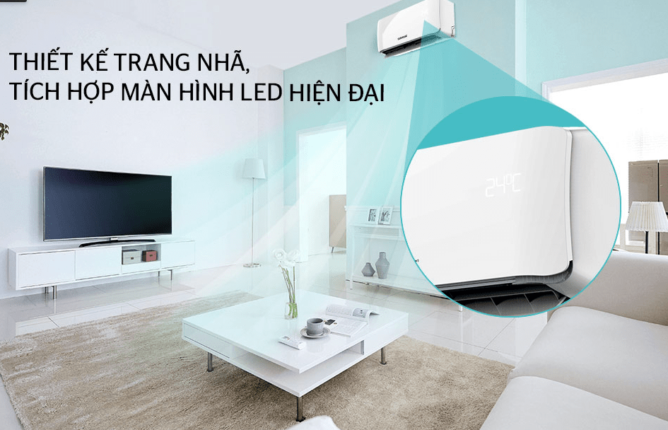 Điều hoà Sunhouse 2 chiều 9000BTU SHR-AW09H310 7 3. Điều hoà Sunhouse 2 chiều SHR AW09H310 sở hữu thiết kế hiện đại