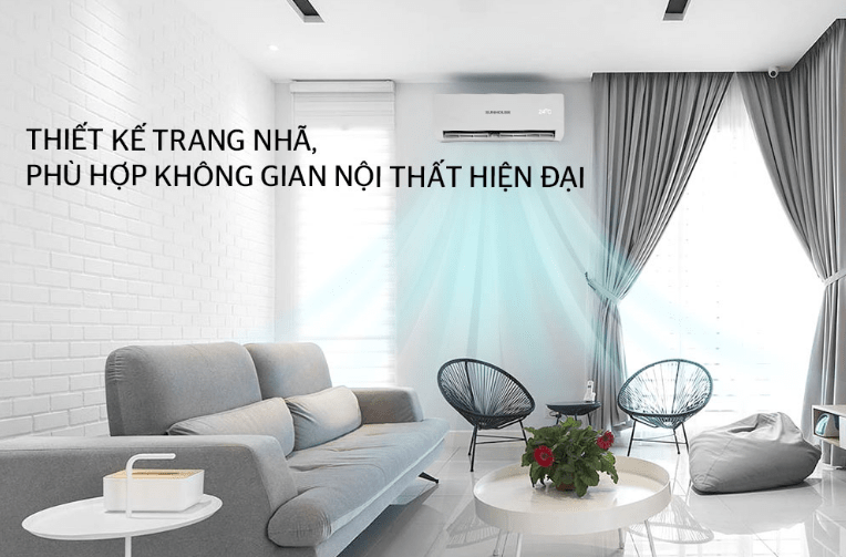 Điều hòa Sunhouse SHR-AW12C210 12000BTU 1 chiều 5 1. Máy lạnh Sunhouse SHR-AW12C210 có thiết kế hiện đại, sang trọng