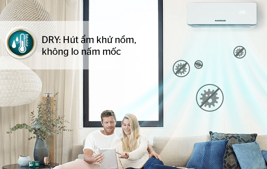 Điều hòa Sunhouse SHR-AW12C320 12000BTU 1 chiều 8 4. Máy lạnh Sunhouse SHR-AW12C320 sử dụng Gas R410a an toàn sức khỏe, thân thiện môi trường