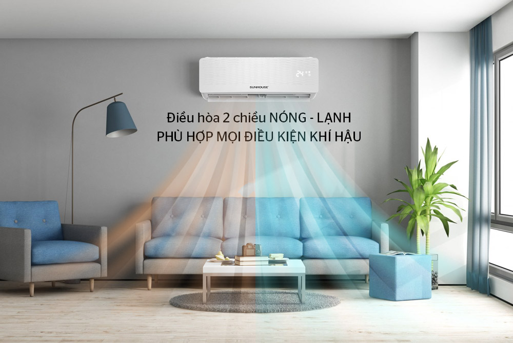 Điều hòa Sunhouse SHR-AW12H110 12000BTU 2 chiều 6 3. SHR AW12H110 | Máy lạnh Sunhouse có chiều nóng – lạnh, phù hợp mọi điều kiện khí hậu