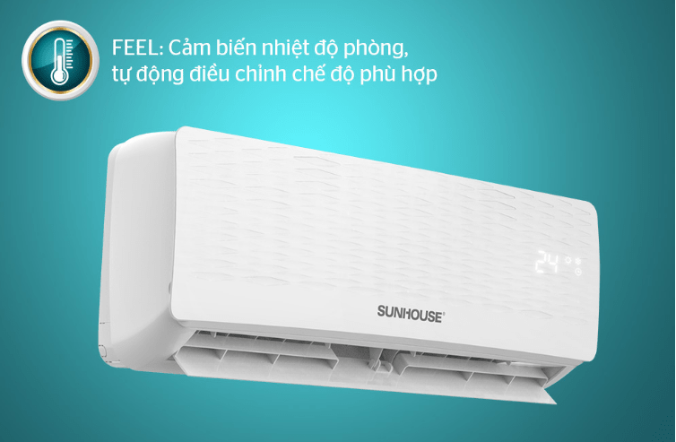 Điều hòa Sunhouse SHR-AW18C110 18000BTU 1 chiều 15 12. Điều hòa 1 chiều SunhouseSHR-AW18C110 có cảm biến nhiệt độ tự động tiên tiến hiện đại