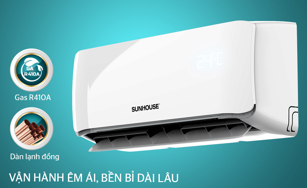 Điều hòa Sunhouse SHR-AW18C310 1 chiều 18000BTU 14 9. Vận hành êm ái, tiết kiệm điện năng hiệu quả với máy lạnh Sunhouse 1 chiều AW18C310