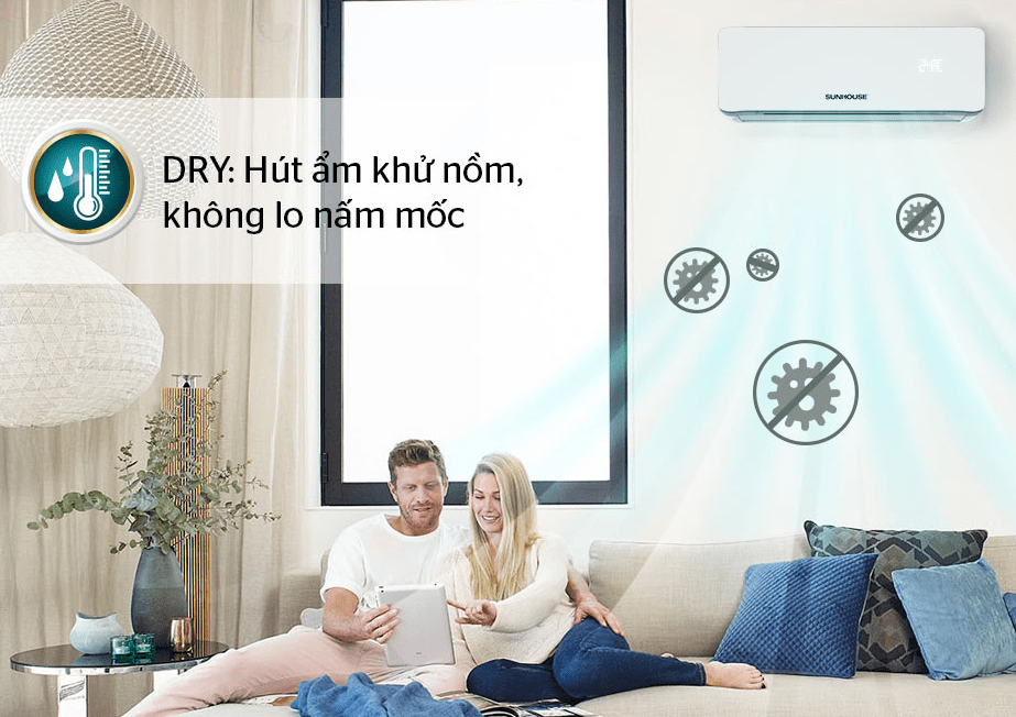 Điều hòa Sunhouse SHR-AW18C310 1 chiều 18000BTU 8 3. Máy lạnh Sunhouse SHR-AW18C310 sử dụng Gas R410a an toàn sức khỏe, thân thiện môi trường