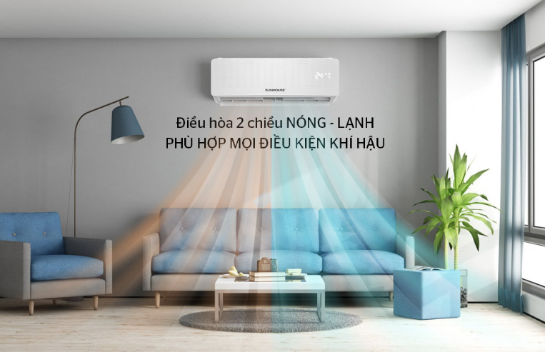 4. Máy lạnh Sunhouse SHR-AW18H110 có chiều nóng – lạnh, phù hợp mọi điều kiện khí hậu