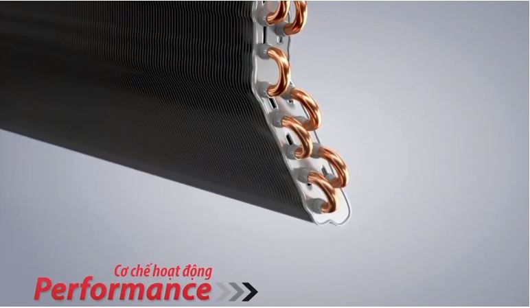 8. Điều hòa Toshiba RAS-H18C3KCVG-V làm lạnh nhanh hơn với mật độ ống đồng được tăng 25%