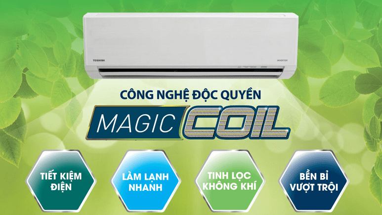 8. Điều hoà Toshiba RAS-H18E2KCVG-V giữ dàn lành sạch sẽ, giảm chi phí bảo trì với công nghệ Magic Coil