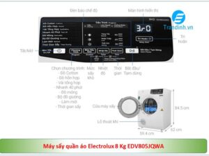 Tổng quan sản phẩm Máy sấy Electrolux EDV805JQWA