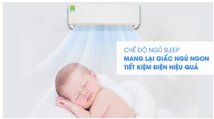 8. Máy lạnh inverter Electrolux ESV09CRR-C2 sở hữu hế độ ngủ Sleep mang lại giấc ngủ sâu dễ chịu cho cả nhà