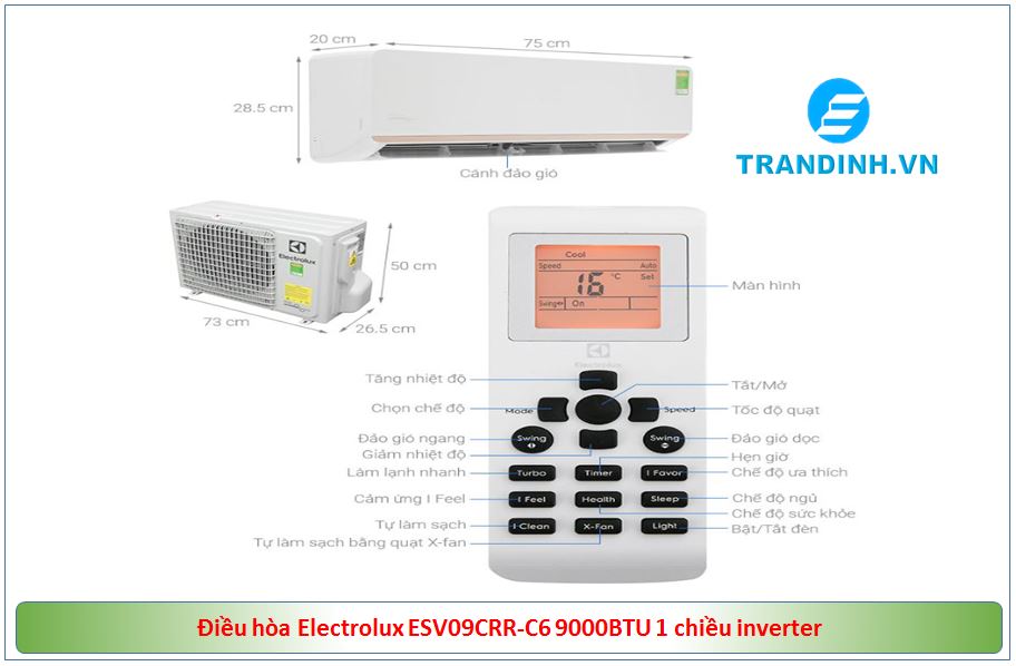 1. Tổng quan Điều hòa Electrolux ESV09CRR-C6 9000BTU 1 chiều inverter