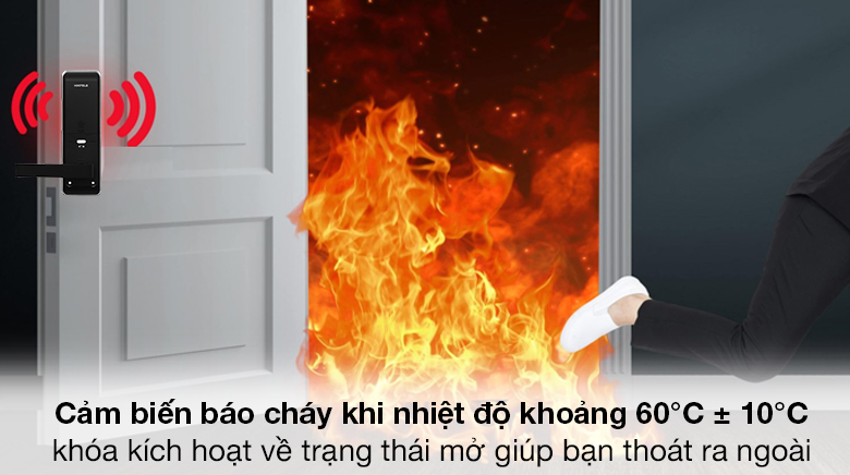 Khoá điện tử Hafele EL7700-TCS - Vân tay, mã số, thẻ từ 3 5. Thiết lập cảm biến báo cháy an toàn cho ngôi nhà